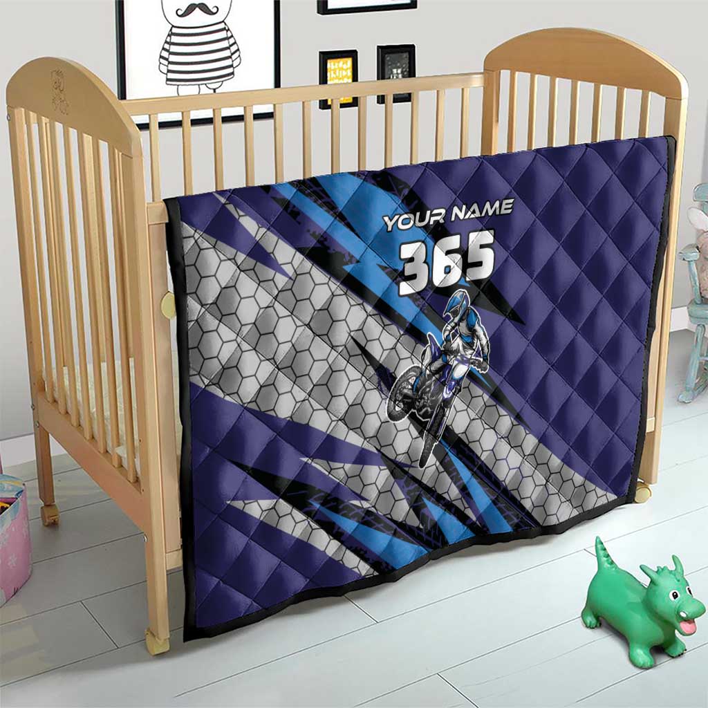 Custom Extreme Motocross Racing Quilt with Rider Graphic - Wonder Print Shop
