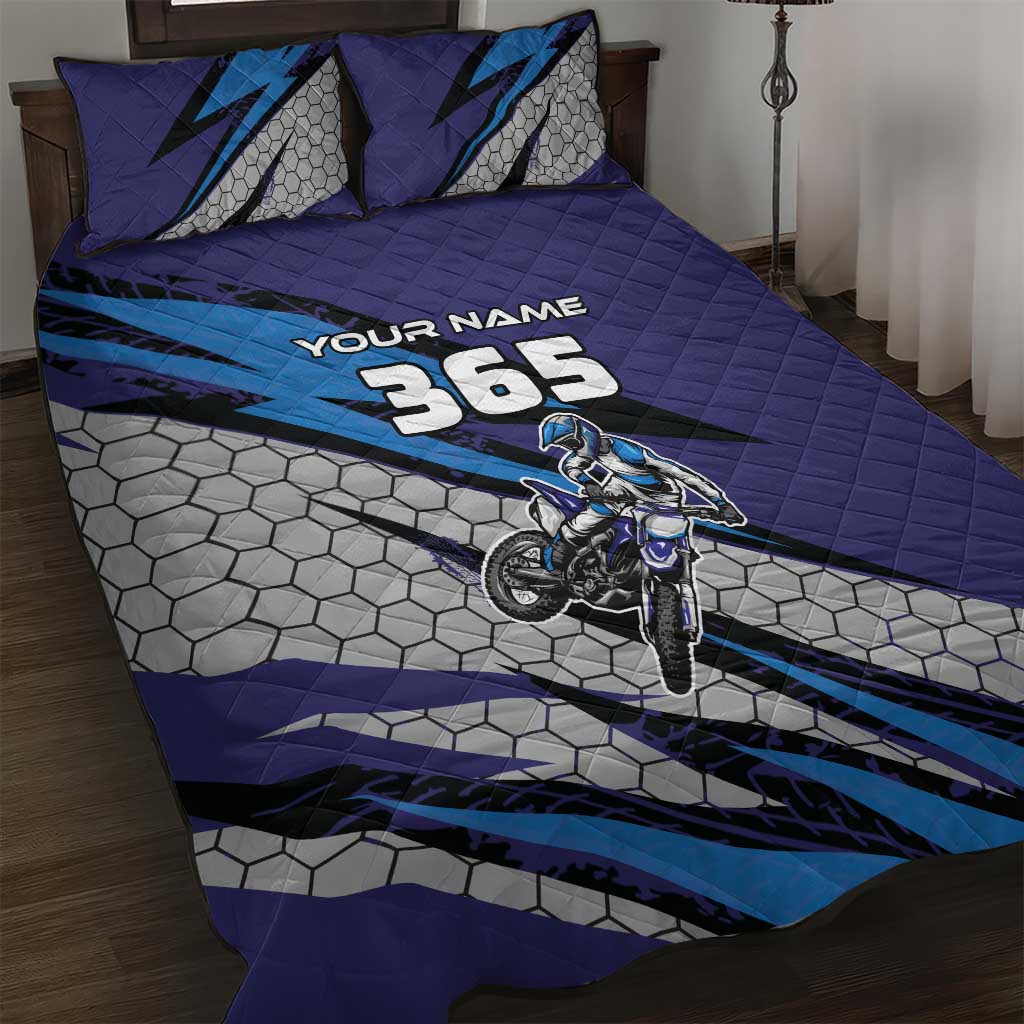 Custom Extreme Motocross Racing Quilt Bed Set with Rider Graphic - Wonder Print Shop