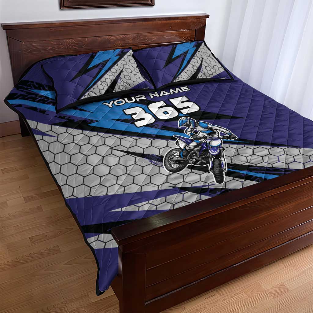 Custom Extreme Motocross Racing Quilt Bed Set with Rider Graphic - Wonder Print Shop