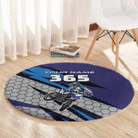 Custom Extreme Motocross Racing Round Carpet with Rider Graphic - Wonder Print Shop