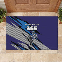 Custom Extreme Motocross Racing Rubber Doormat with Rider Graphic - Wonder Print Shop