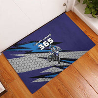 Custom Extreme Motocross Racing Rubber Doormat with Rider Graphic - Wonder Print Shop