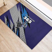 Custom Extreme Motocross Racing Rubber Doormat with Rider Graphic - Wonder Print Shop