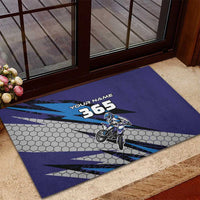 Custom Extreme Motocross Racing Rubber Doormat with Rider Graphic - Wonder Print Shop