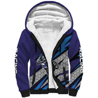 Custom Extreme Motocross Racing Sherpa Hoodie with Rider Graphic - Wonder Print Shop