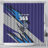 Custom Extreme Motocross Racing Shower Curtain with Rider Graphic - Wonder Print Shop