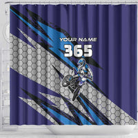 Custom Extreme Motocross Racing Shower Curtain with Rider Graphic - Wonder Print Shop