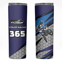 Custom Extreme Motocross Racing Skinny Tumbler with Rider Graphic - Wonder Print Shop