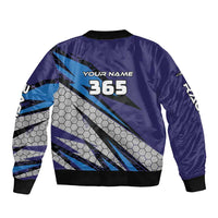 Custom Extreme Motocross Racing Sleeve Zip Bomber Jacket with Rider Graphic - Wonder Print Shop