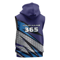 Custom Extreme Motocross Racing Sleeveless Hoodie with Rider Graphic - Wonder Print Shop
