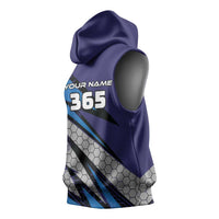 Custom Extreme Motocross Racing Sleeveless Hoodie with Rider Graphic - Wonder Print Shop