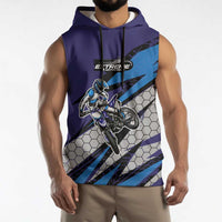 Custom Extreme Motocross Racing Sleeveless Hoodie with Rider Graphic - Wonder Print Shop