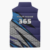 Custom Extreme Motocross Racing Sleeveless Puffer Jacket with Rider Graphic - Wonder Print Shop
