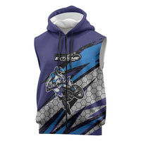 Custom Extreme Motocross Racing Sleeveless Zip Hoodie with Rider Graphic - Wonder Print Shop