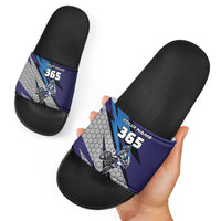 Custom Extreme Motocross Racing Slide Sandals with Rider Graphic - Wonder Print Shop
