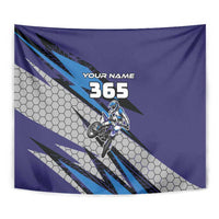 Custom Extreme Motocross Racing Tapestry with Rider Graphic - Wonder Print Shop