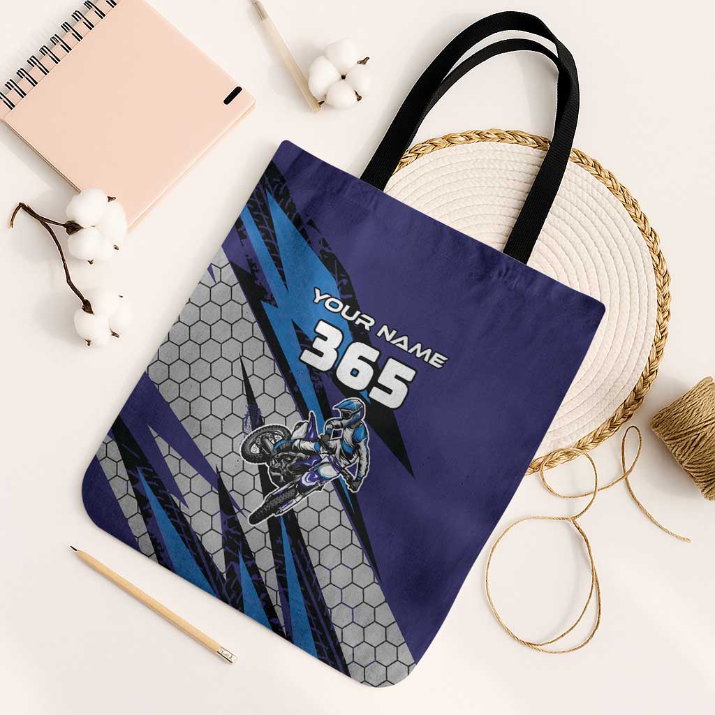 Custom Extreme Motocross Racing Tote Bag with Rider Graphic - Wonder Print Shop