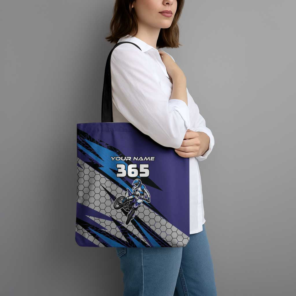 Custom Extreme Motocross Racing Tote Bag with Rider Graphic - Wonder Print Shop