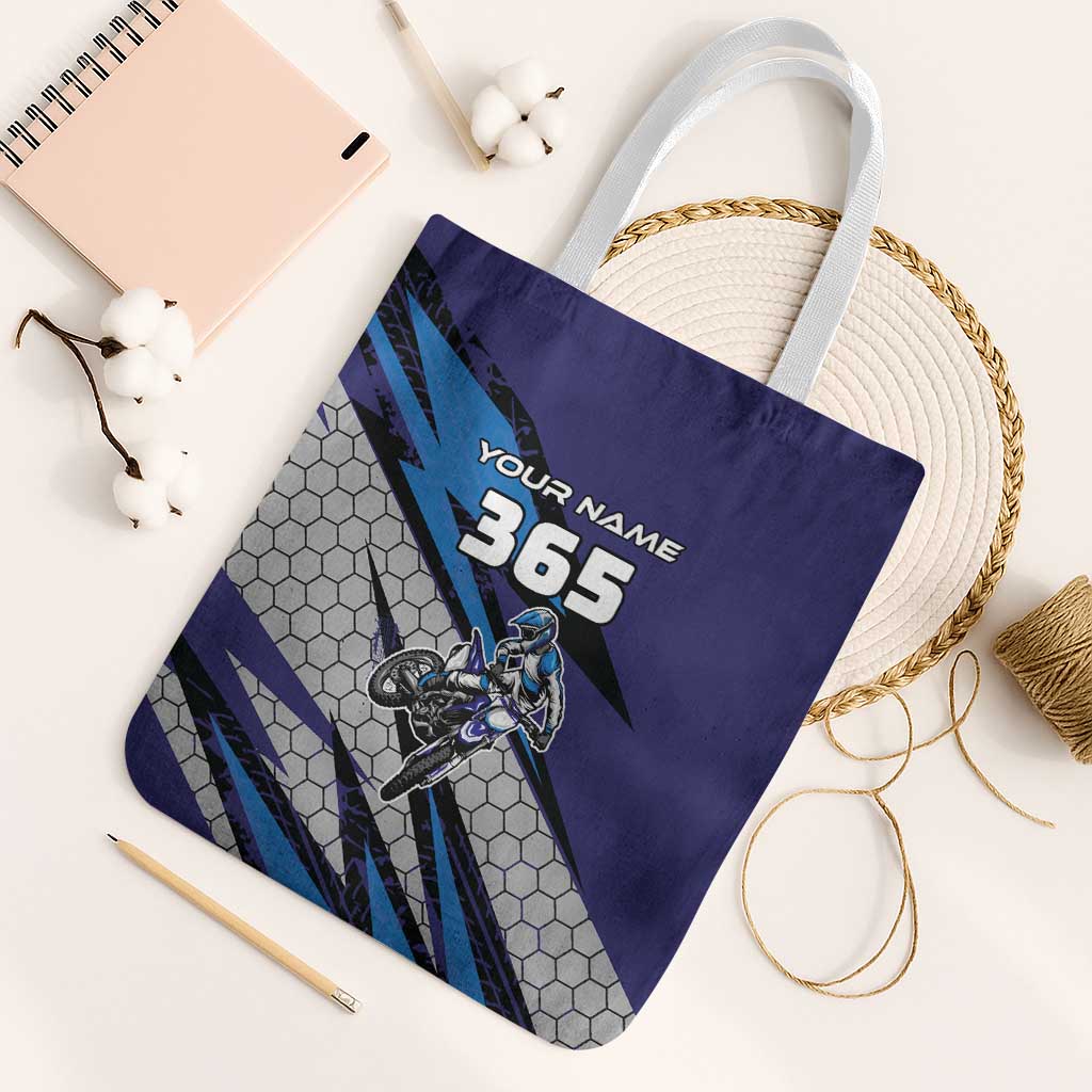 Custom Extreme Motocross Racing Tote Bag with Rider Graphic - Wonder Print Shop
