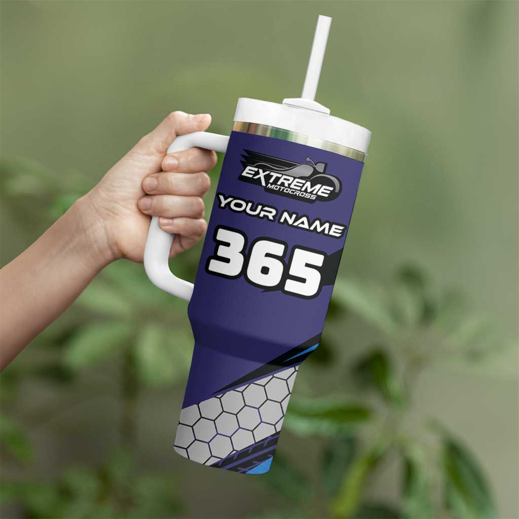 Custom Extreme Motocross Racing Tumbler With Handle with Rider Graphic - Wonder Print Shop