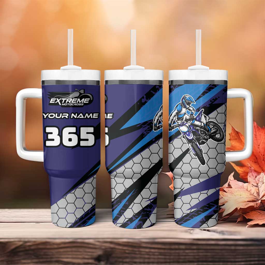 Custom Extreme Motocross Racing Tumbler With Handle with Rider Graphic - Wonder Print Shop