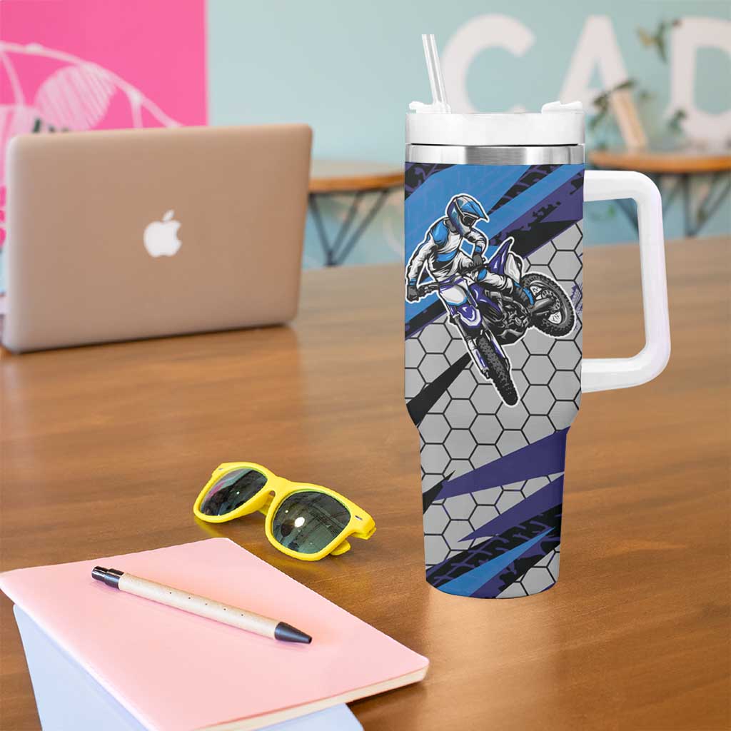 Custom Extreme Motocross Racing Tumbler With Handle with Rider Graphic - Wonder Print Shop