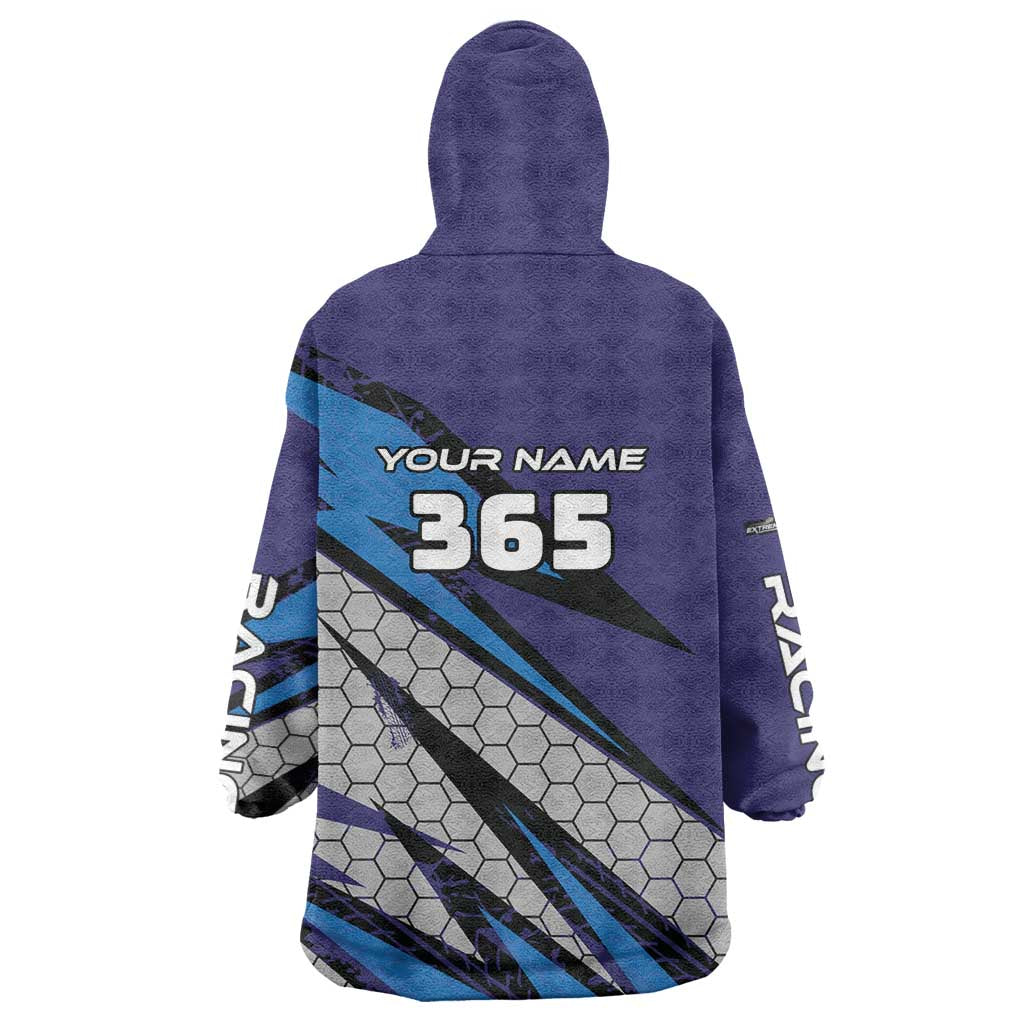 Custom Extreme Motocross Racing Wearable Blanket Hoodie with Rider Graphic - Wonder Print Shop