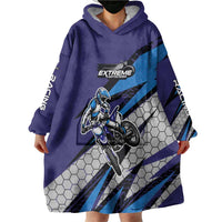 Custom Extreme Motocross Racing Wearable Blanket Hoodie with Rider Graphic - Wonder Print Shop