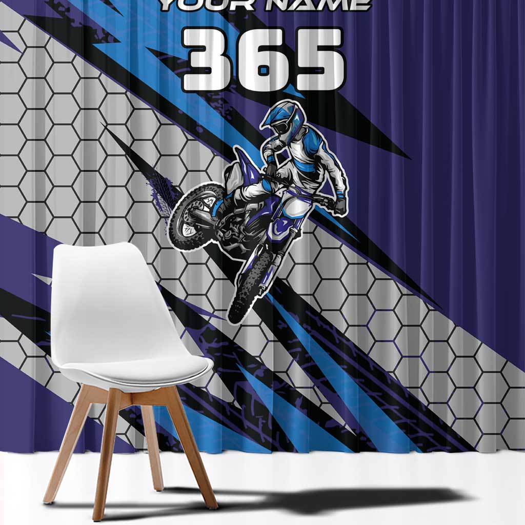 Custom Extreme Motocross Racing Window Curtain with Rider Graphic - Wonder Print Shop