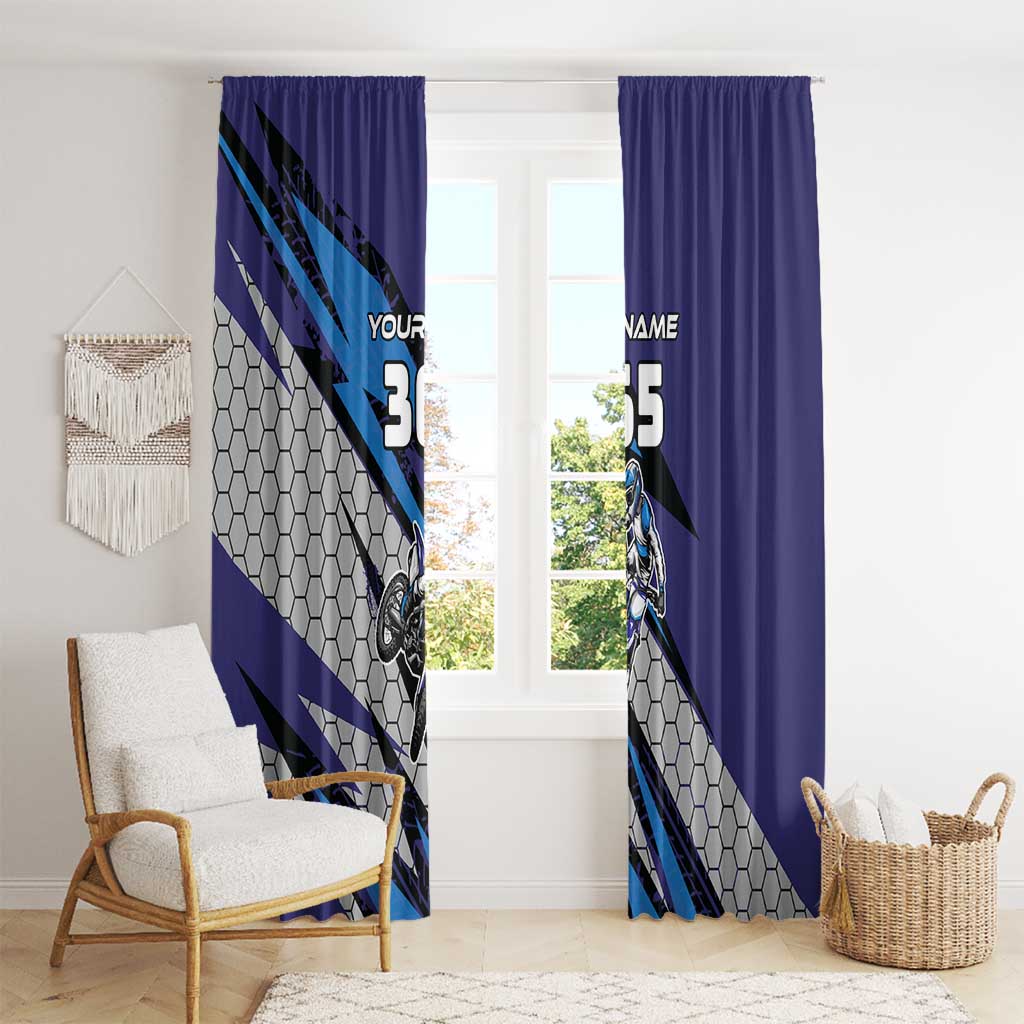 Custom Extreme Motocross Racing Window Curtain with Rider Graphic - Wonder Print Shop