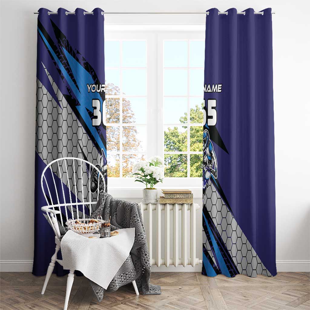 Custom Extreme Motocross Racing Window Curtain with Rider Graphic - Wonder Print Shop