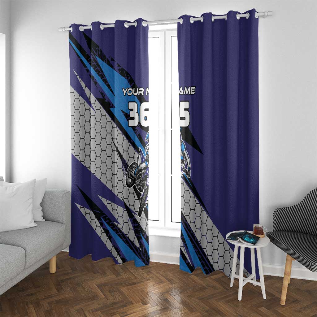 Custom Extreme Motocross Racing Window Curtain with Rider Graphic - Wonder Print Shop