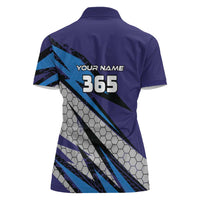 Custom Extreme Motocross Racing Women Polo Shirt with Rider Graphic - Wonder Print Shop