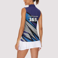 Custom Extreme Motocross Racing Women Sleeveless Polo Shirt with Rider Graphic - Wonder Print Shop