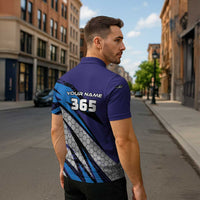 Custom Extreme Motocross Racing Zipper Polo Shirt with Rider Graphic - Wonder Print Shop