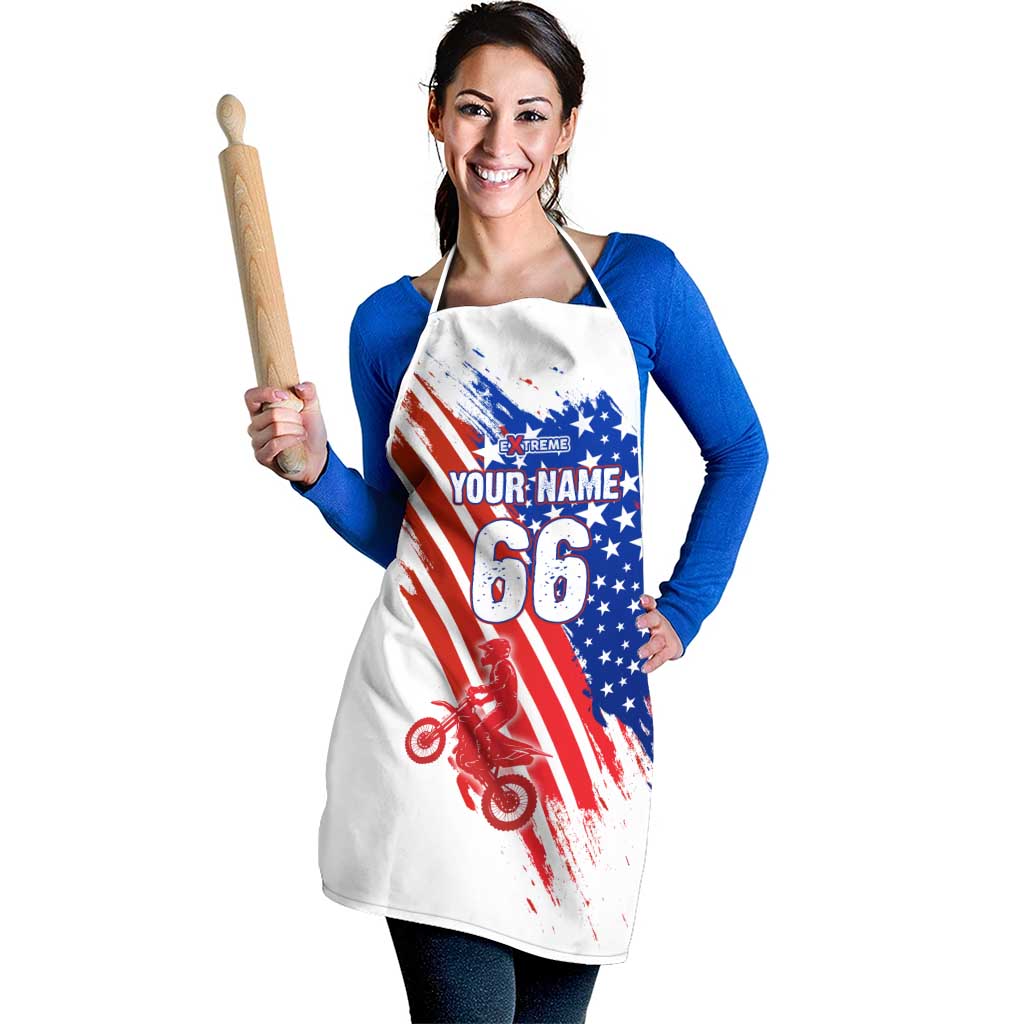 Custom Patriotic Motocross Apron with American Flag - Wonder Print Shop