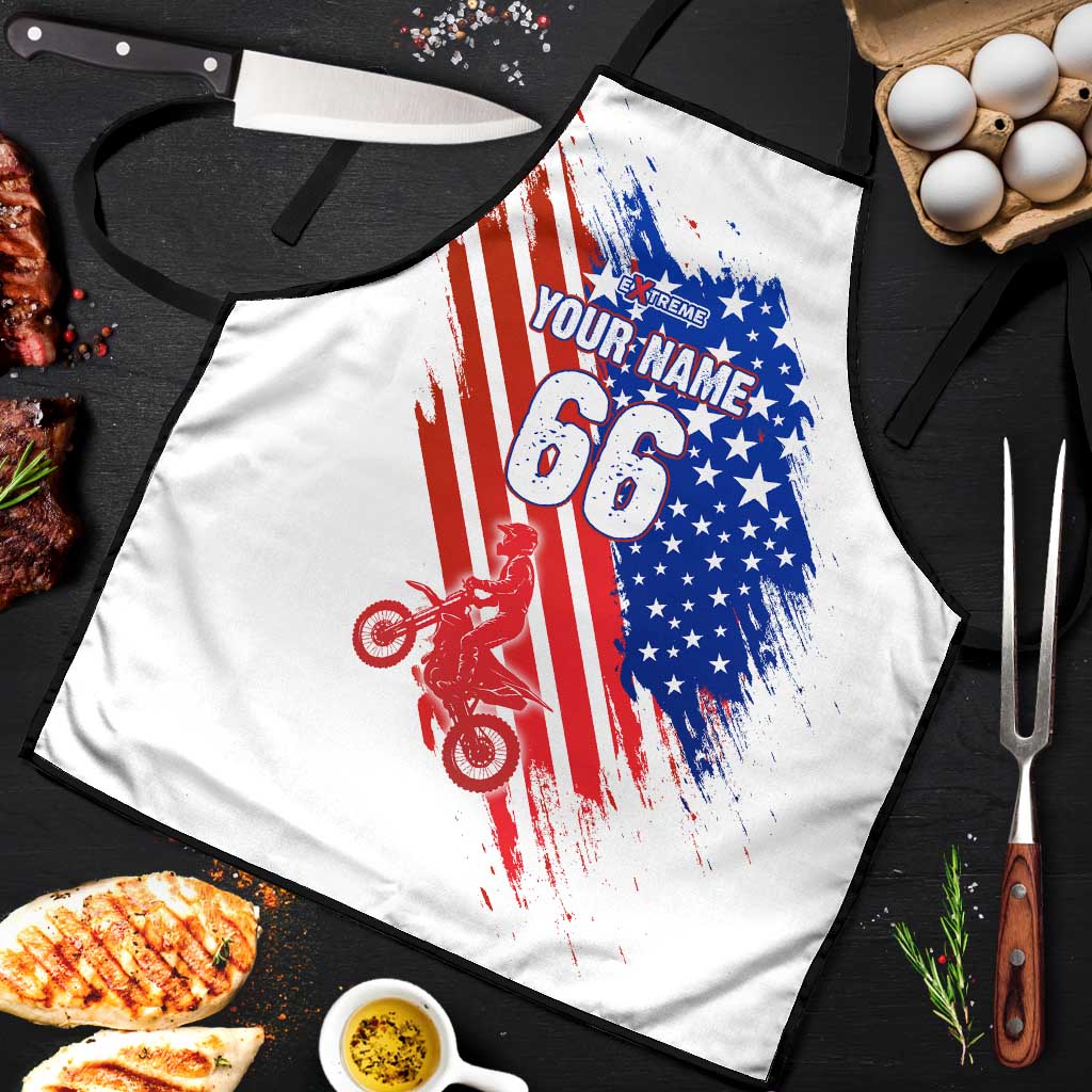 Custom Patriotic Motocross Apron with American Flag - Wonder Print Shop