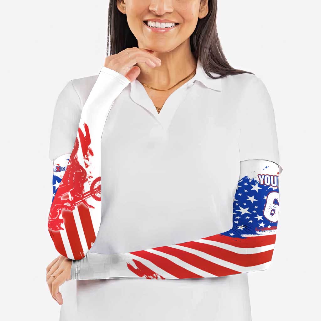 Custom Patriotic Motocross Arm Sleeves with American Flag - Wonder Print Shop