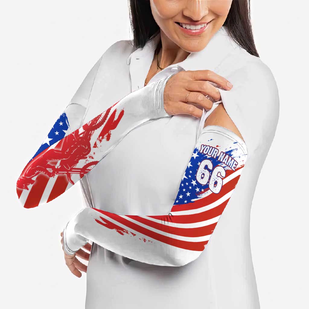 Custom Patriotic Motocross Arm Sleeves with American Flag - Wonder Print Shop