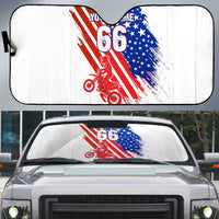 Custom Patriotic Motocross Auto Sun Shade with American Flag - Wonder Print Shop