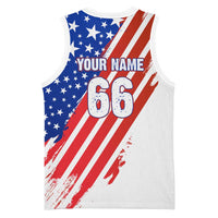 Custom Patriotic Motocross Basketball Jersey with American Flag - Wonder Print Shop