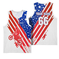 Custom Patriotic Motocross Basketball Jersey with American Flag - Wonder Print Shop