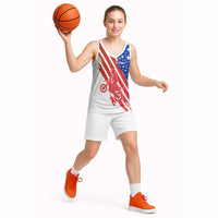 Custom Patriotic Motocross Basketball Jersey with American Flag - Wonder Print Shop