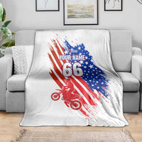Custom Patriotic Motocross Blanket with American Flag - Wonder Print Shop