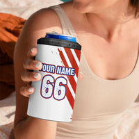 Custom Patriotic Motocross 4 in 1 Can Cooler Tumbler with American Flag - Wonder Print Shop