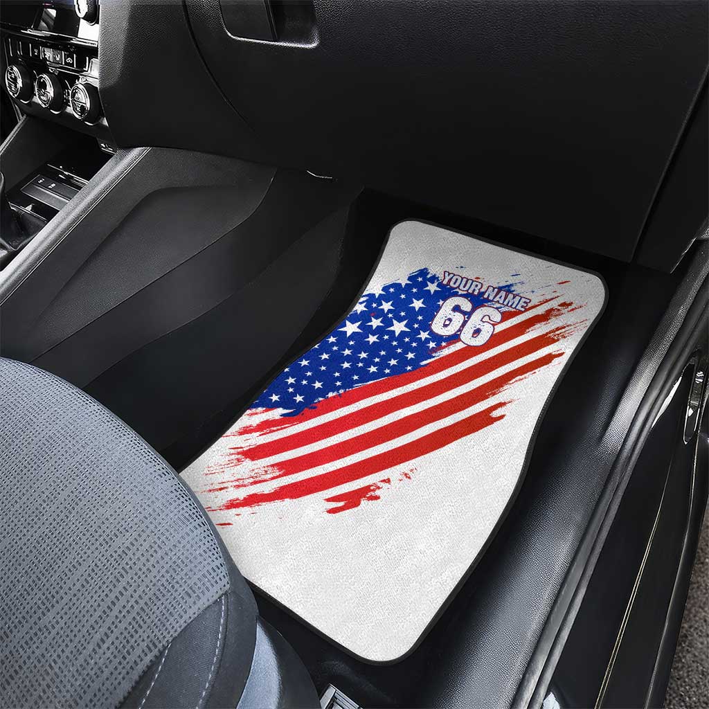 Custom Patriotic Motocross Car Mats with American Flag - Wonder Print Shop