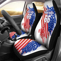 Custom Patriotic Motocross Car Seat Cover with American Flag - Wonder Print Shop