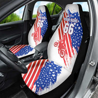 Custom Patriotic Motocross Car Seat Cover with American Flag - Wonder Print Shop