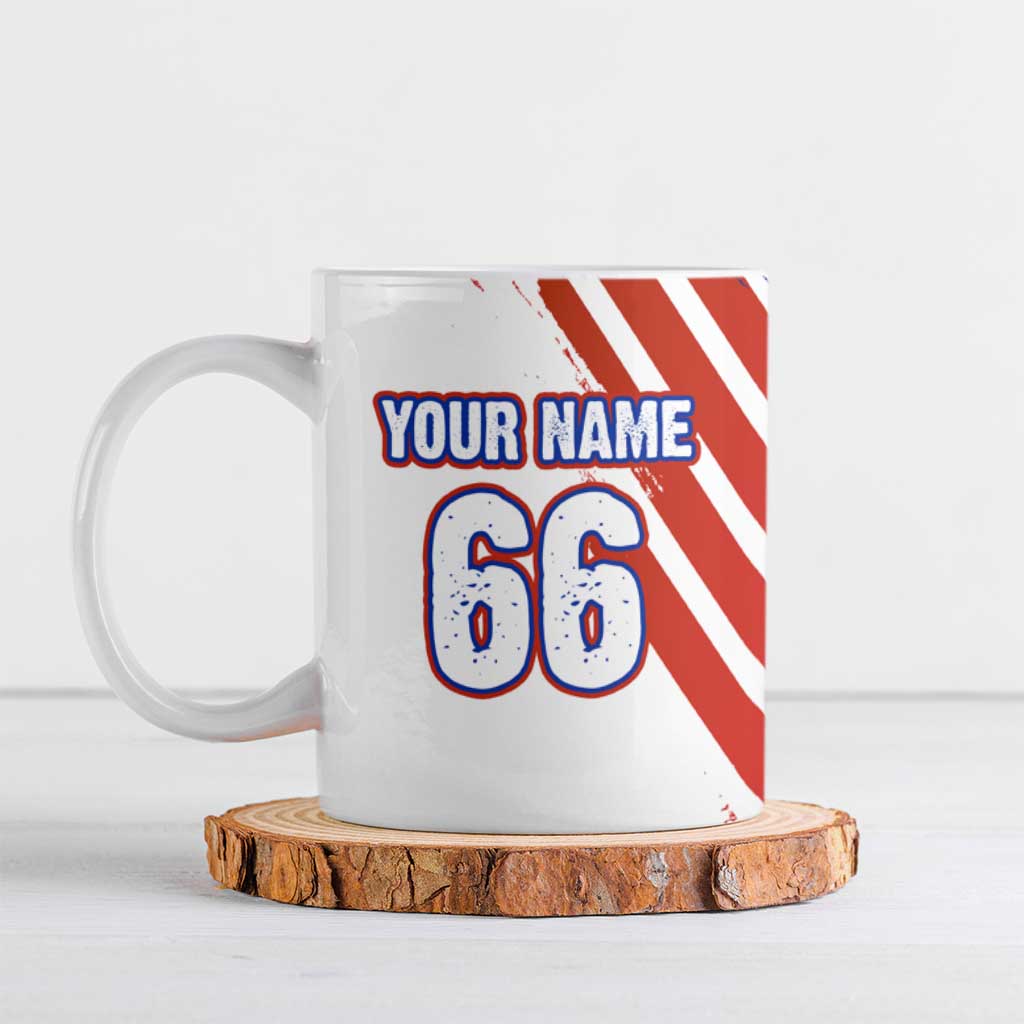 Custom Patriotic Motocross Ceramic Mug with American Flag - Wonder Print Shop