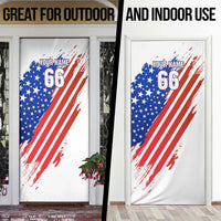 Custom Patriotic Motocross Door Cover with American Flag - Wonder Print Shop